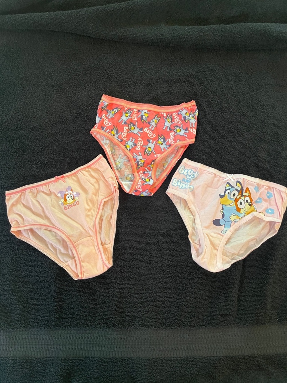 Girls Pink Bluey Character Bikini Briefs - 3-Pack
